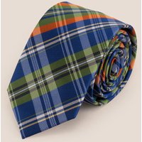 Oswin Hyde Men's Checks Blue Green Tie