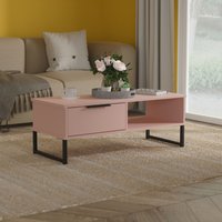 Ready Assembled 2 U Fuji 1 Drawer Coffee Table (Ready Assembled) in Dusty Pink