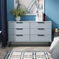 Ready Assembled 2 U Menai 6 Drawer Wide Chest (Ready Assembled) in Light Blue