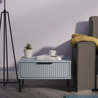 Ready Assembled 2 U Menai 1 Drawer Wide Side Table (Ready Assembled) in Light Blue