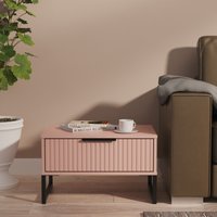 Ready Assembled 2 U Menai 1 Drawer Wide Side Table (Ready Assembled) in Dusty Pink