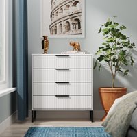 Ready Assembled 2 U Menai 4 Drawer Chest (Ready Assembled) in White | Size: Medium