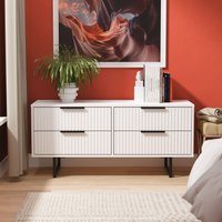 Ready Assembled 2 U Menai 4 Drawer Bed Box (Ready Assembled) in White