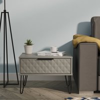 Ready Assembled 2 U Islay 1 Drawer Wide Side Table (Ready Assembled) in Dark Grey
