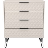 Ready Assembled 2 U Islay 4 Drawer Chest (Ready Assembled) in Taupe | Size: Medium