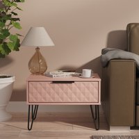 Ready Assembled 2 U Islay 1 Drawer Wide Side Table (Ready Assembled) in Dusty Pink
