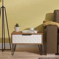Ready Assembled 2 U Islay 1 Drawer Wide Side Table (Ready Assembled) in White