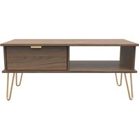 Ready Assembled 2 U Fuji 1 Drawer Coffee Table (Ready Assembled) in Walnut | Size: Medium