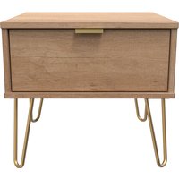 Ready Assembled 2 U Fuji 1 Drawer Wide Side Table (Ready Assembled) in Natural