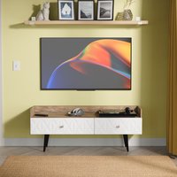 Ready Assembled 2 U Toledo 2 Drawer Coffee TV Unit (Ready Assembled) in Dark Brown