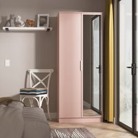 Ready Assembled 2 U Dover 2 Door Mirrored Wardrobe (Ready Assembled) in Dusty Pink