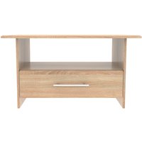 Ready Assembled 2 U Carlton Bottom Drawer Coffee Table (Ready Assembled) in Light Oak | Size: Medium