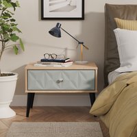 Ready Assembled 2 U Toledo 1 Drawer Wide Side Table (Ready Assembled) in Duck Egg Blue
