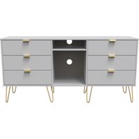 Ready Assembled 2 U Fuji 6 Drawer Sideboard (Ready Assembled) in Grey