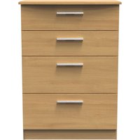 Ready Assembled 2 U Windsor 4 Drawer Deep Chest (Ready Assembled) in Light Brown
