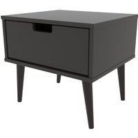 Ready Assembled 2 U Taiwan 1 Drawer Bedside (Ready Assembled) in Dark Grey