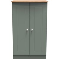 Ready Assembled 2 U Albert 2 Door Midi Wardrobe (Ready Assembled) in Pale Green