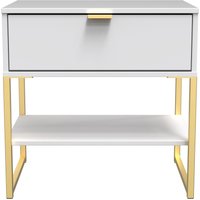 Ready Assembled 2 U Tamworth Single 1 Drawer Bedside Cabinet (Ready Assembled) in White