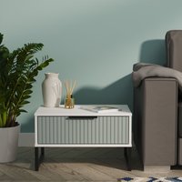 Ready Assembled 2 U Menai 1 Drawer Wide Side Table (Ready Assembled) in Duck Egg Blue