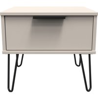 Ready Assembled 2 U Fuji 1 Drawer Wide Side Table (Ready Assembled) in Taupe