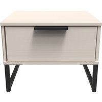 Ready Assembled 2 U Fuji 1 Drawer Bedside (Ready Assembled) in Stone