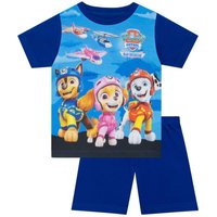 Paw Patrol Boy's Skye, Marshall & Chase Short Pyjamas in Blue | Size: 2-3 Years