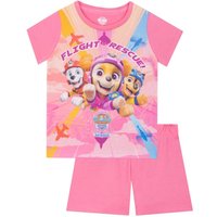 Paw Patrol Girl's Chase, Marshall & Skye Short Pyjamas in Pink | Size: 3-4 Years