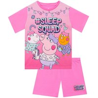 Peppa Pig Girl's Short Sleeve Pyjama Set in Pink | Size: 18-24 m