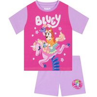 Bluey Girl's Bingo Short Sleeve Pyjamas in Purple | Size: 5-6 Years