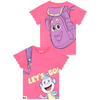 Dora The Explorer Girl's Dora Short Sleeve T-Shirt in Pink | Size: 3-4 Years