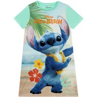 Disney Girl's Lilo & Stitch Movie Nightdress in Green | Size: 10-11 Years