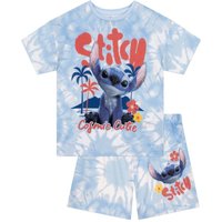 Disney Girl's Short Sleeve Pyjama Set in Blue | Size: 8-9 Years