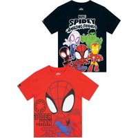 Marvel Girl's Spidey & His Amaing Friends 2 Pack T-Shirts | Size: 5-6 Years