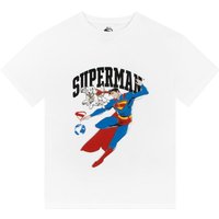 DC Comics Boy's Superman & Krypto The Super Dog T-Shirt in White | Size: 11-12 Years