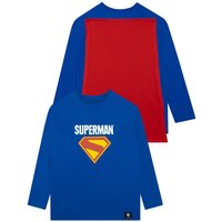 Superman Long Sleeve Top Detachable Cape