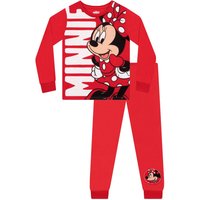 Disney Girl's Minnie Mouse Long Sleeve Pyjamas in Red | Size: 3-4 Years