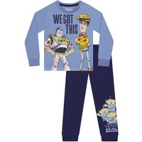 Disney Boy's Toy Story Buzz Lightyear & Woody Long Sleeve Pyjamas in Blue | Size: 12-18 m