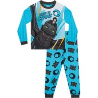 How To Train Your Dragon Boy's Toothless Long Sleve Pyjamas in Blue | Size: 6-7 Years