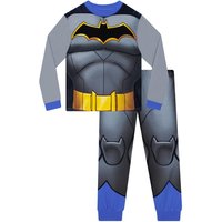 DC Comics Boy's Batman Long Pyjama Set in Grey | Size: 7-8 Years