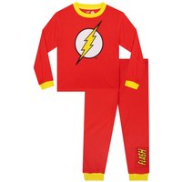 DC Comics Boy's The Flash Long Sleeve Pyjamas in Red | Size: 10-11 Years