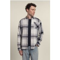 & Check Textured Overshirt