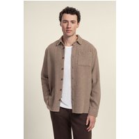 & Herringbone Textured Overshirt