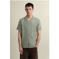 Larsson & Co Men's Chevron Short Sleeve Shirt in Green | Size: Large