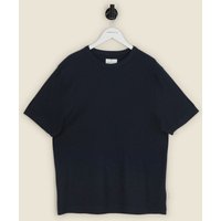 Larsson & Co Men's Leif - Slub Textured T-Shirt in Navy | Size: Small