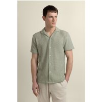 & Peder Crochet Jacquard Short Sleeve Shirt