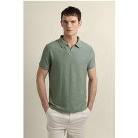 & Arne Stripe Textured Polo Shirt