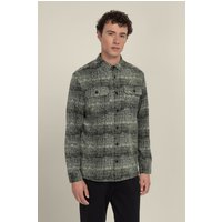 & Dragor Shadow Check Jersey Casual Overshirt