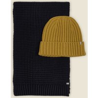 & Imatra Waffle Scarf & Ribbed Beanie Set