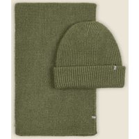 & Oulu Mixed Yarn Scarf & Beanie Set