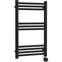 Balterley Electric Round Towel Rail 800x500 - Matt Black